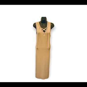 Michael Kors Tie Front Sweater Dress Sz M